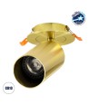 GLOBOSTAR® LEO 60352 Χωνευτό Κινούμενο Φωτιστικό Downlight Σποτ με Ντουί 1 x GU10 AC 220-240V IP20 - Χρυσό Πλατίνα - Μ9 x Π9 x Υ17cm - Q7cm